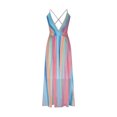 thumbnail image 4 of TIMIFIS Roses Robe d'Été Décontractée Ample pour Femme Longue Robe Sans Manches Fendue Robes Maxi Robes d'Invitée de Mariage Robe d'Été à Fleurs Robes de Plage Décontractées Robe T-Shirt Décontractée Été, 4 of 6