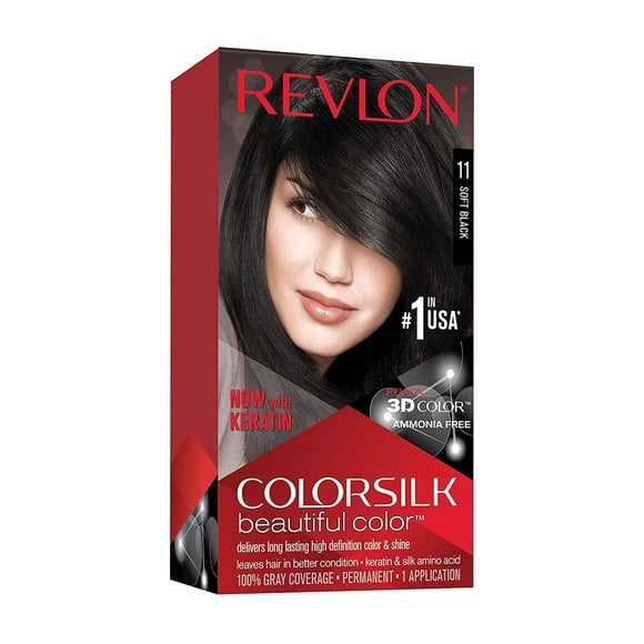 Revlon ColorSilk Beautiful Color, Soft Black [11] 1 ea (Pack of 6)