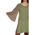 thumbnail image 4 of Moomaya Kurtis Courtes en Poly-Crêpe pour Femmes, Robe à Manches Kimono Imprimée, Haut Indien, 4 of 5