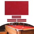 thumbnail image 2 of POINTERTECK Nappe de Billard en Feutre pour Table de Billard 7‘ 8‘ 9‘ Lit Pré-Découpé et Rampes 9 Pieds Rouge, 2 of 9