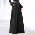 thumbnail image 2 of Timegard Dress Pants for Womens High Waisted Button Wide Leg Ruched Business Casual Trousers with Pockets, 2 of 6