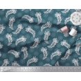 thumbnail image 3 of Soimoi Poly Georgette Fabric Floral & Peacock Feather Decor Fabric Printed Yard 42 Inch Wide, 3 of 3