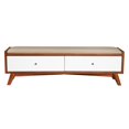 thumbnail image 3 of Alpine Furniture Banc de Rangement en Bois Flynn en Acorn-White, 3 of 5