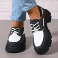 thumbnail image 4 of Dakaela Chaussures Oxford à Bout Golf à Lacets pour Femmes Plateforme Vintage Bout Rond Mocassins à Enfiler Mode Mary Jane, 4 of 6