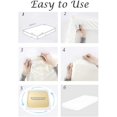 thumbnail image 4 of 1200 Thread Count 100% Egyptian Cotton 3-Piece Fitted Sheet ( 1 Fitted Sheet + 2 Pillow Covers) 27 Inches Deep Pocket Size Solid Pattern, 4 of 5