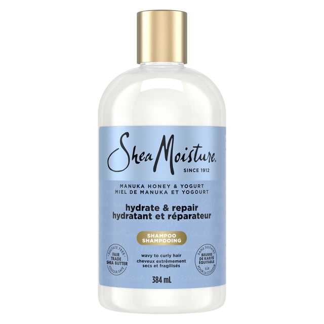 SheaMoisture Shampoo Hydrate & Repair for Wavy & Curly Hair Manuka Honey & Yogurt, 384 ml