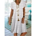 thumbnail image 4 of 2024 Robe Tendance Grande Taille pour Femmes Été Imprimé Manches Courtes Ample Décontractée Robes Femme Élégante Mode Plage Vêtements pour Dames, 4 of 7