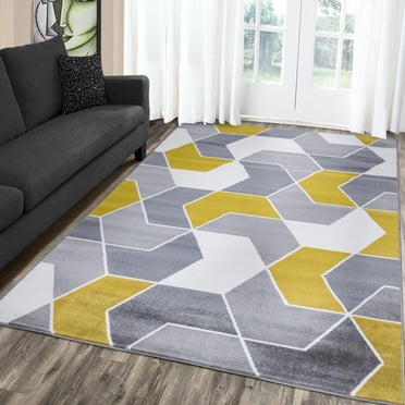 A2Z Monaco 1943 New Geometric Modern Soft Medium Living Room Area Rug Tapis Carpet (5x7 7x9 8x10)