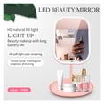 thumbnail image 4 of Miroir de Maquillage à DEL pour Coiffeuse avec Lumières, Miroir Rotatif avec Rangement, Gradateur de Bureau Réglable, Miroir Cosmétique USB pour Coiffeuse, Utilisation Grand, 4 of 7