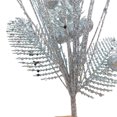 thumbnail image 4 of Holiday Time 9IN Silver Glitter Leaves Pick, 4 of 4