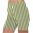 thumbnail image 1 of Plebaso Shorts pour Femmes 2025 Imprimé Rayé Shorts de Plage Taille Haute Mode Leggings Courts, 1 of 5