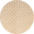 thumbnail image 1 of Ahgly Company Tapis Rond Lavable en Machine Intérieur Transitionnel Beige, 7 Pieds Rond, 1 of 7
