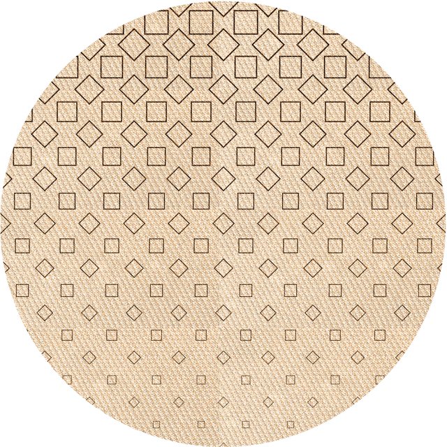 Ahgly Company Tapis Rond Lavable en Machine Intérieur Transitionnel Beige, 7 Pieds Rond