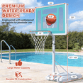 thumbnail image 2 of Danrelax 3.1-4.1FT Adjustable Pool Basketball Hoop, 32"x23" Backboard, Portable, White+Blue, 2 of 7