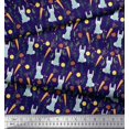 thumbnail image 3 of Soimoi Cotton Poplin Fabric Leaves,Carrot & Rabbit Kids Printed Craft Fabric by The Yard 42 Inch Wide, 3 of 3