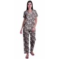 thumbnail image 1 of Moomaya Ensemble de Pyjama à Manches Courtes Imprimé pour Femmes Chemise de Nuit Boutonnée Imprimée, 1 of 6