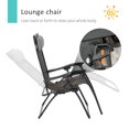 thumbnail image 4 of Outsunny Chaise Longue en Osier à Gravité Zéro, Gris, 4 of 10