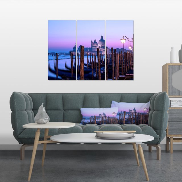 Venice Sunset Panorama at Twilight - Extra Large Seascape Art Canvas