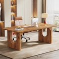 thumbnail image 1 of Tribesigns 70.9" Modern Executive Desk, Wood Office Computer Desk for Home Office, Rustic Brown, 1 of 5