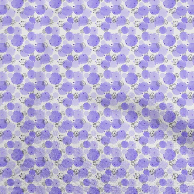 oneOone Viscose Chiffon Purple Fabric Abstract Sewing Material Print Fabric By The Yard 42 Inch Wide
