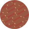 thumbnail image 1 of Ahgly Company Tapis d'Intérieur Lavables en Machine, Ronds, Orange Transitionnel, 6' Ronds, 1 of 7