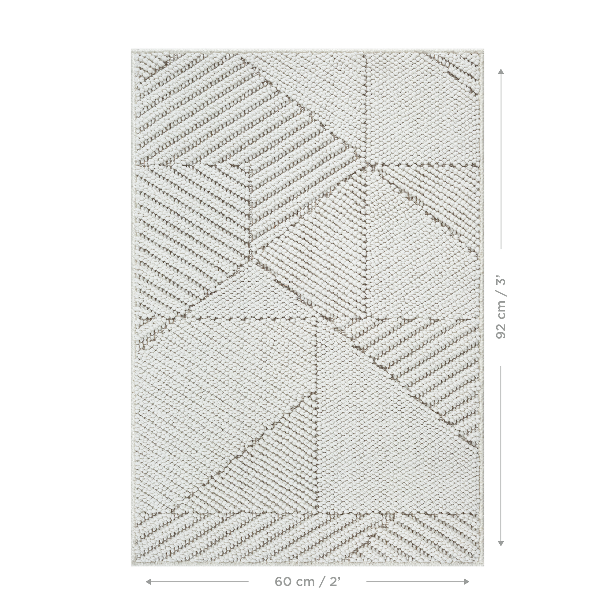 Mainstays Mira Off-White Runner Rug, 2’ x 6’