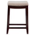 thumbnail image 3 of Linon Hampton 25" Wood Counter Stool in Dark Walnut Brown, 3 of 14