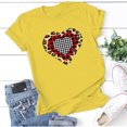 thumbnail image 2 of Hauts d'Été pour Femmes 2023 Femmes Décontracté Imprimé Manches Courtes Col Rond T-Shirt Ample Blouse Hauts, 2 of 3