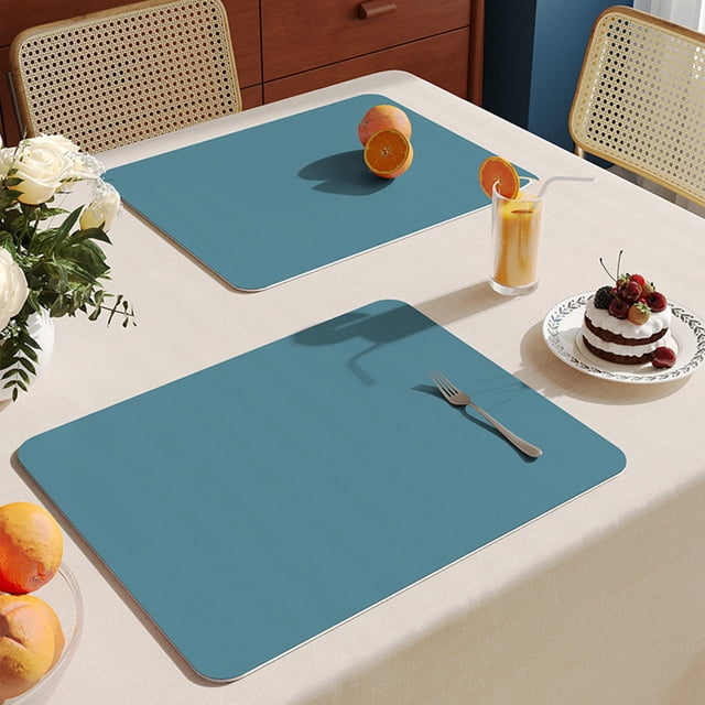 TIMIFIS Napperons Couleur Unie Tapis Isolant Tapis de Table de Cuisine Tapis de Protection de Comptoir Casserole Vaisselle Tapis Spécial Petit Format Napperons