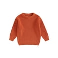 thumbnail image 1 of FAROOT Chandail d'Automne pour Bébé, Couleur Unie Tricoté Manches Longues Col Rond, 1 of 9