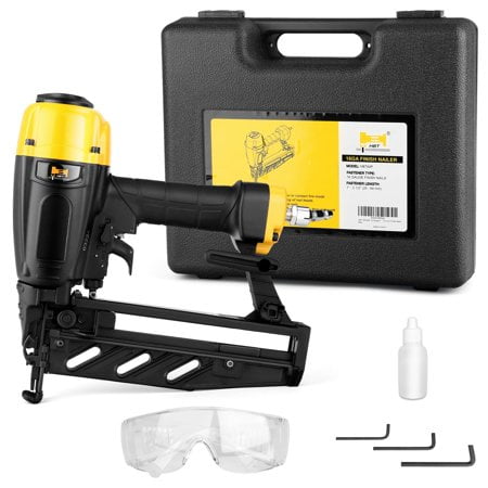 HBT HBT64P 16 Gauge Finish Nailer with Magnesium Housing, Straight Finish Nail Gun with Carrying Case, for 1-Inch up to 2-1/2-Inch Finish N