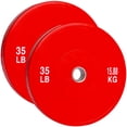 thumbnail image 1 of PRISP Olympic Bumper Weight Plate - Rubber Plate for 2 Inch Olympic Barbell with Steel Insert; Pairs, Sets and Single Plates Available, 1 of 9