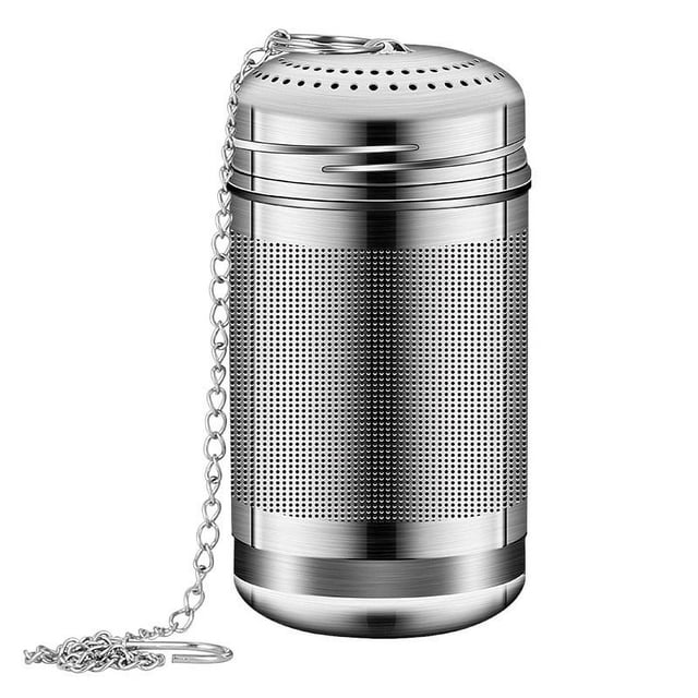 UsRHHA 304 Stainless Steel Tea Filter, Fine Mesh Tea Strainer with Hook Chain, Multi-Use Filter for Coffee Spices Brewing