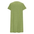 thumbnail image 5 of Penkiiy Robes Grande Taille pour Femmes aux Formes Robe Ample Dames Robe d'Été de Détente Aguichant Petite Col en V Manches Courtes Robe Décontractée 3TG Vert Menthe, 5 of 5