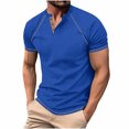 thumbnail image 1 of Plebaso Men's Shirts Casual Short Sleeve Classic Tees Shirts Summer Lightweight Button down Basic Tshirts, 1 of 6