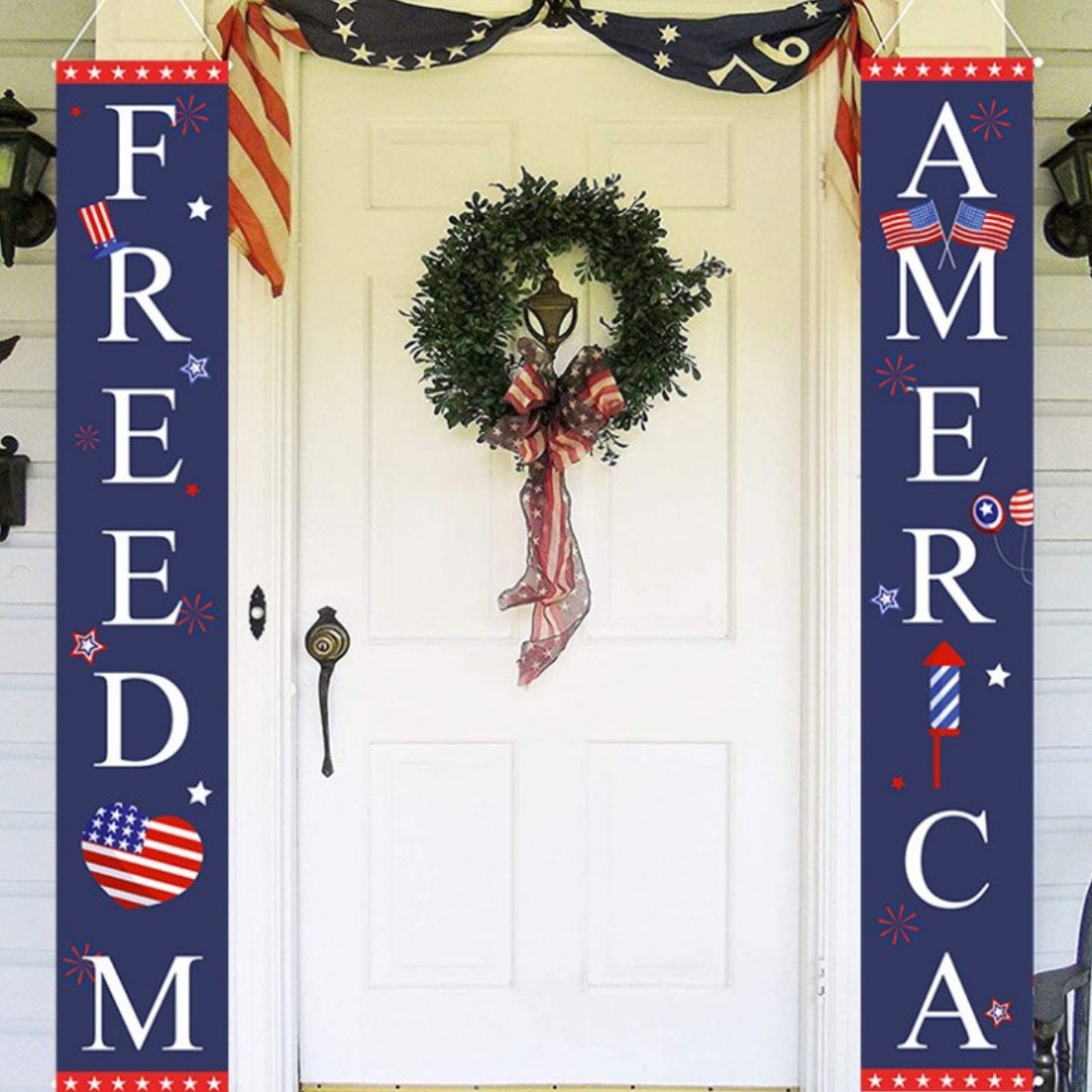 Independence Day American Couplet Party Decoration Hanging Flag Decoration