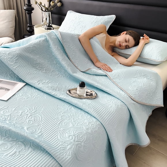 Cooling Summer Quilt | Lightweight Blanket for Hot Sleepers | 150x200cm | Polyester | 7 Colors | Machine Washable | Dorm Bedding | Camping | Home | Office Use | Temperature