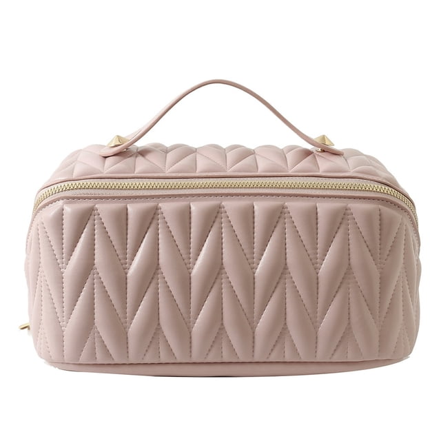 PU Cosmetic Bag Lightweight Makeup Box Portable for Holiday Gifts (Green)