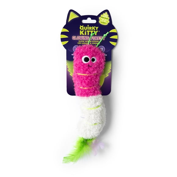 Quirky Kitty Jouet Pour Chat en Forme De Ver Luisant Phosphorescent De la Forêt Lumineuse
