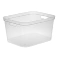 thumbnail image 1 of Sterilite 8.25x12.25x15 Inch Storage Bin w/ Carry Handles, Clear (24 Pack), 1 of 9