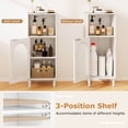 thumbnail image 3 of Costway Armoire de Salle de Bain au Sol en Bois Organisateur de Rangement Latéral avec Tablette Ajustable Blanc, 3 of 4