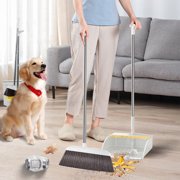TopLLC Sweeping Brooms Indoor Rotatable Standing Storage Buckle Type Brooms And Dustpan Set With Scraping Teeth And Scraper Deep Cleaning Suitable For Home portable broom
