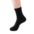 thumbnail image 1 of XIAQUJ Winter Solid Color Brushed Thick Socks Plush Warm Socks Home Socks Black One Size, 1 of 2