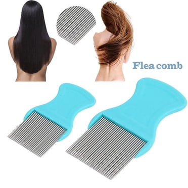 Hair Brush for Lice Removal and Stainless Steel Fine Comb - Terminator Steel Hair Care Tool for Precise Detangling and Hygiene