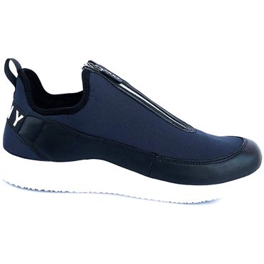 DKNY Mens SEB Leather/Textile High Top Zipper, Navy/Black, 13
