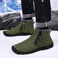 thumbnail image 1 of EGNMCR Snow Boots Men Shoes Solid Color Winter Keep Warm Woolen Casual Zipper Short Boots, 1 of 6