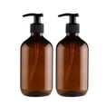 thumbnail image 2 of 2PCS Transparent PET Plastic Bottles With Black Screw Caps, Recyclable 500 ML, 2 of 3