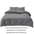 thumbnail image 3 of Washed Cotton Style 4-Piece Bedding Set Full/Queen Size Reversible Comforter Cover with Pillowcases Breathable Soft Bed Set for Dorm Room Home Decor, 3 of 6