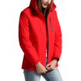 thumbnail image 1 of WEIYLL Fleece Jacket Women Soild Color Detachable Hat Velvet Usb Charging Heating Windproof Hiking Red Fall Coats Size S, 1 of 9