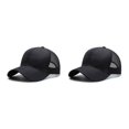 thumbnail image 4 of Baohd Male 3D Embroidery Snap-back Hat Fashionable Adjustable Strap Sun Protection Breathable Comfortable black 2Set, 4 of 6